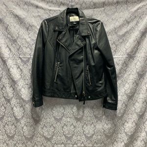 Jaclyn Smith Faux Leather Moto Jacket